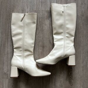 Alohas Off White Knee High Boot